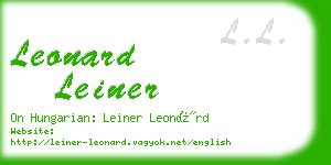 leonard leiner business card